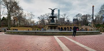 Bethesda Terrace and Fountain in Central Park New York  with the famous Angel of the Waters statue d by Mohamed Abdelrazek