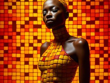 Betegelde Visioenen van Afrofuturisme van Color Square
