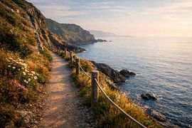 Klippenpfad am Abendlicht – Cliffside Path in the Evening Glow von ButterflyPix
