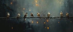 Vögel Nachtlicht von Blikvanger Schilderijen