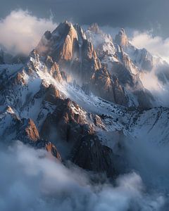 Dramatisches Licht, stille Berge
