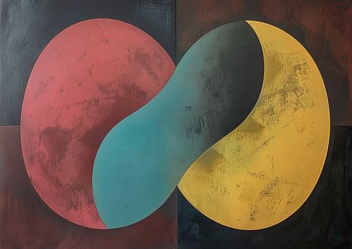 Œuvre d'art abstraite et colorée