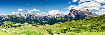 Alpe di Siusi - bergpanorama, Zuid-Tirol van Sascha Kilmer