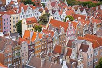 Luftaufnahme des historischen Zentrums von Gdańsk