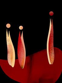 Conversations in Red 5 by Kerstin Franz