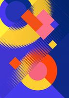 Colourful round and square shapes