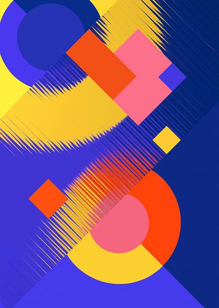 Colourful round and square shapes by Evert Schiphuis