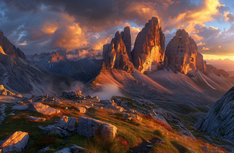 A kiss of sunshine for the Dolomites by fernlichtsicht