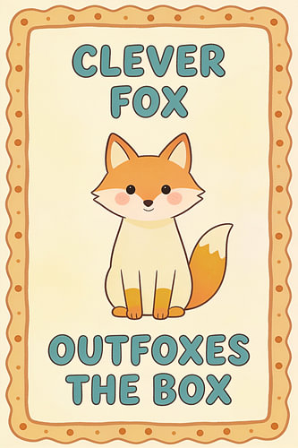 Le renard rusé – Affiche pour chambre d'enfant