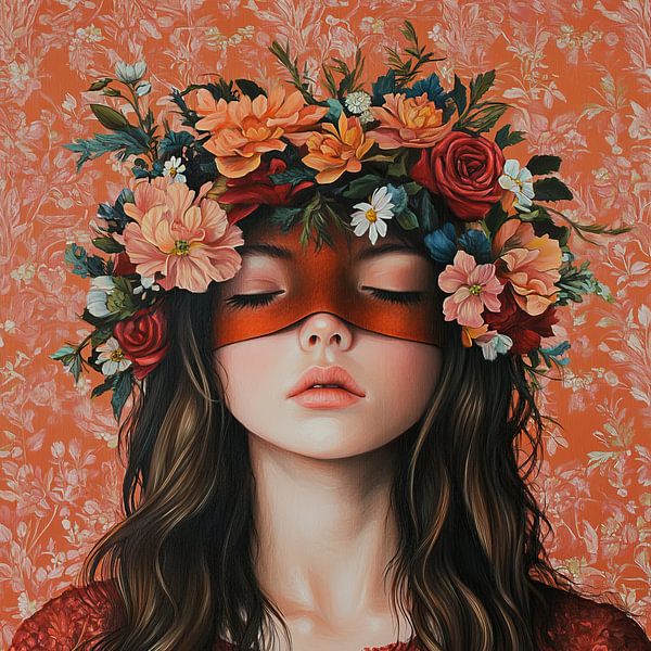Flowers Woman by Eye catching paintings