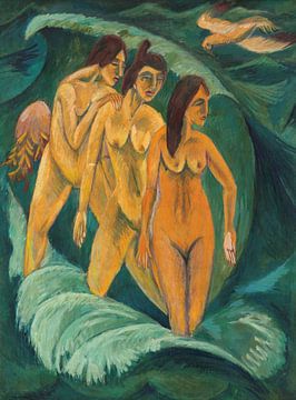 Drie badgasten, Ernst Ludwig Kirchner