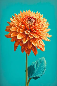 Summer Dahlia flower splendour by Vlindertuin Art