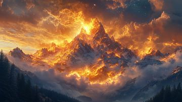 Verken de majestueuze schoonheid van ons stellaire, universum als AI Pcture van de-nue-pic
