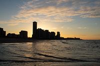 sunrise on the beach of Vlissingen