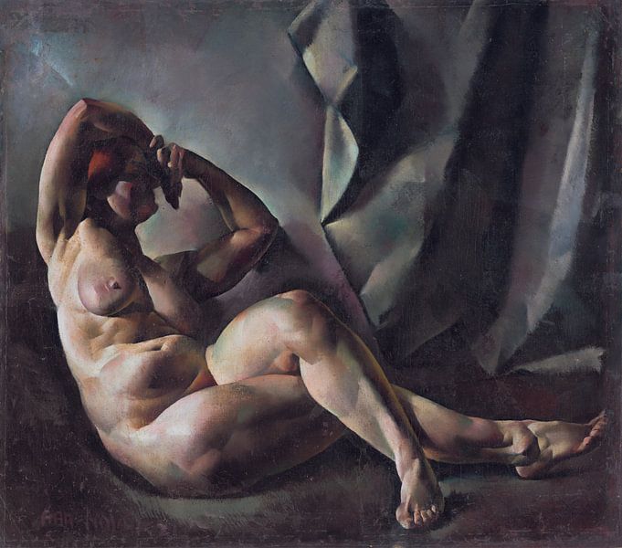 Naakt in studie, Vilmos Aba-Novák - 1921 van Atelier Liesjes