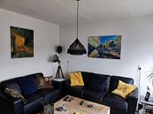Kundenfoto: Gemälde Amsterdam: Amsterdamer Grachten im Stil Van Goghs von Slimme Kunst.nl