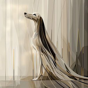 Abstrakter Afghanischer Windhund