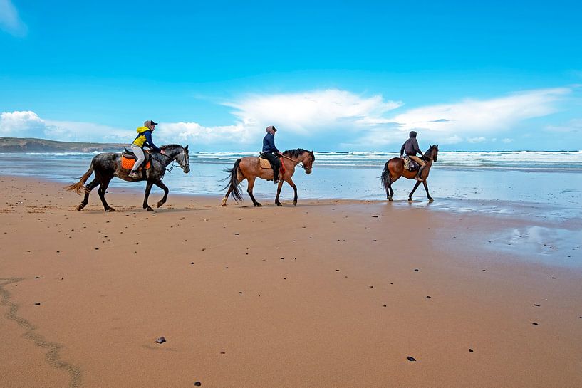 Horseback riding on the beach of Carapateira in the Algarve Portugal by Eye on You