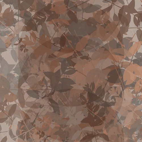 Botanische kunst in neutrale aardetinten nr. 2