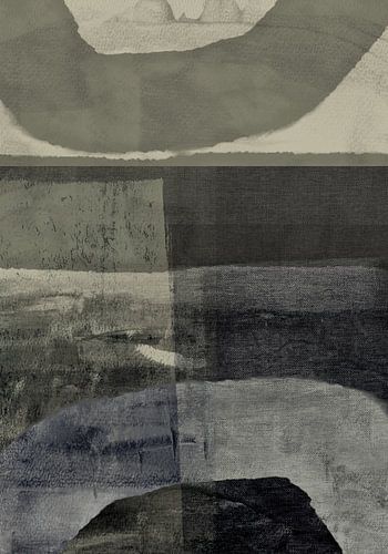 De balans. Minimalistische kunst in neutrale kleuren.