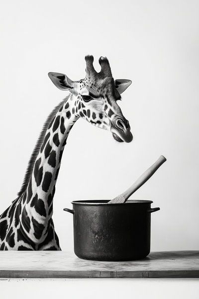 Cuisine girafe par Poster Art Shop
