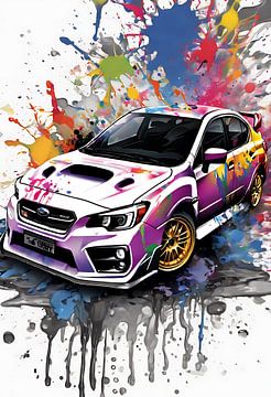 Subaru impreza wrx sti splash art van kevin gorter