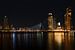 Skyline von Rotterdam mit Erasmus-Brücke von Bas Vogel