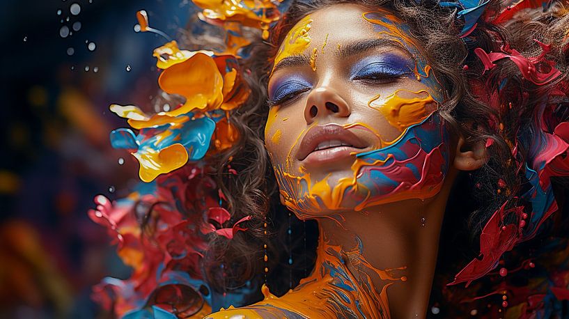 Porträt einer Frau mit Bodypainting von Animaflora PicsStock