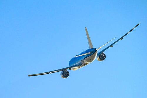 Flugzeug startet vom Flughafen Schiphol Amsterdam von Sjoerd van der Wal Fotografie
