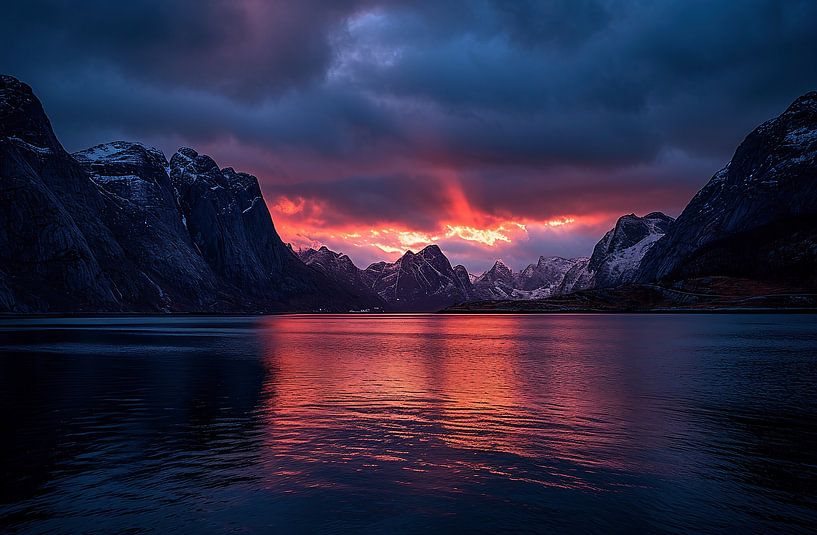 Magisches Licht am Fjord von fernlichtsicht