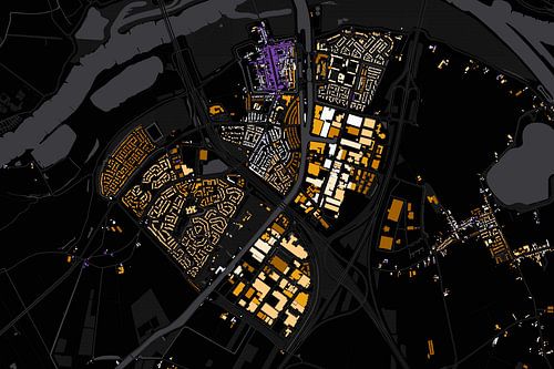 Kaart van Vianen abstract