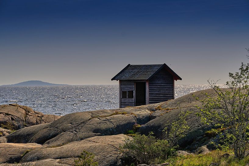 Cabane de pêche au bord de la mer Baltique par Geertjan Plooijer