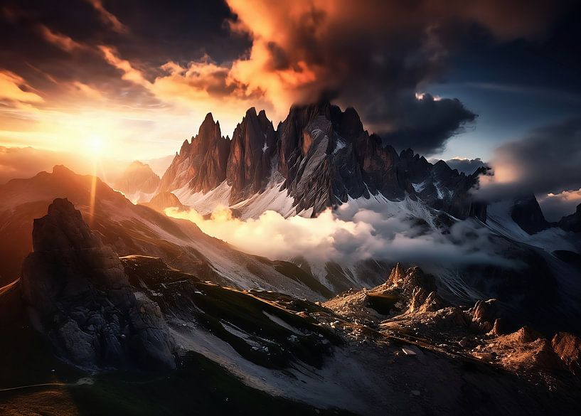 Avontuur in de bergen van fernlichtsicht