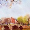 Keizersgracht in de ochtend. van Marianna Pobedimova