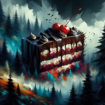 Heimatliebe: Die Schwarzwälder Kirschtorte als Kunstdruck