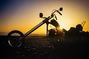 Easy rider bei Sonnenuntergang