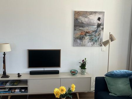 Peinture Femme Mer | Sérénité au bord de la mer