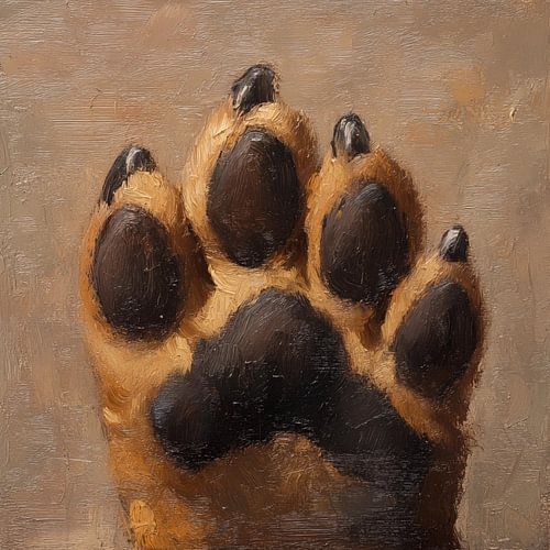 Hondenpoot artistiek