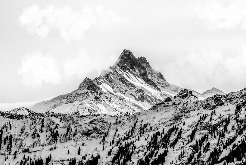 Zwarte en witte bergen in Zwitserland van Felix Brönnimann