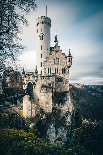 Castle or lichtenstein castle in a long time exposure