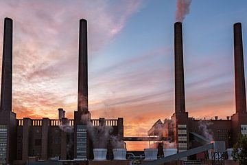 The Volkswagen power plant at sunset by Marc-Sven Kirsch
