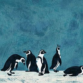 Vijf pinguins van Studio Mattie