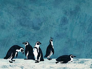Vijf pinguins van Studio Mattie