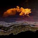 Wonderen in de sloot, Eruptie van een vulkaan van algen. Terheijden, afbeelding vulkaan van Ad Huijben thumbnail