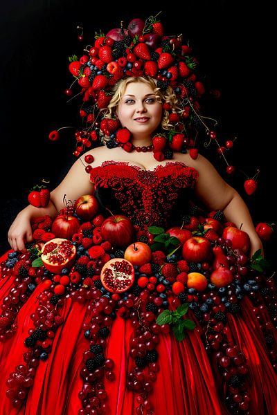 Frau mit Obst von Egon Zitter