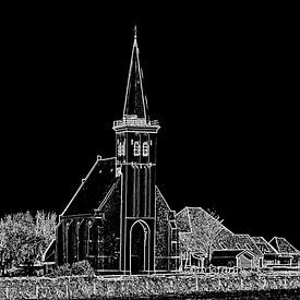 Hoornder church Texel by Jose Lok