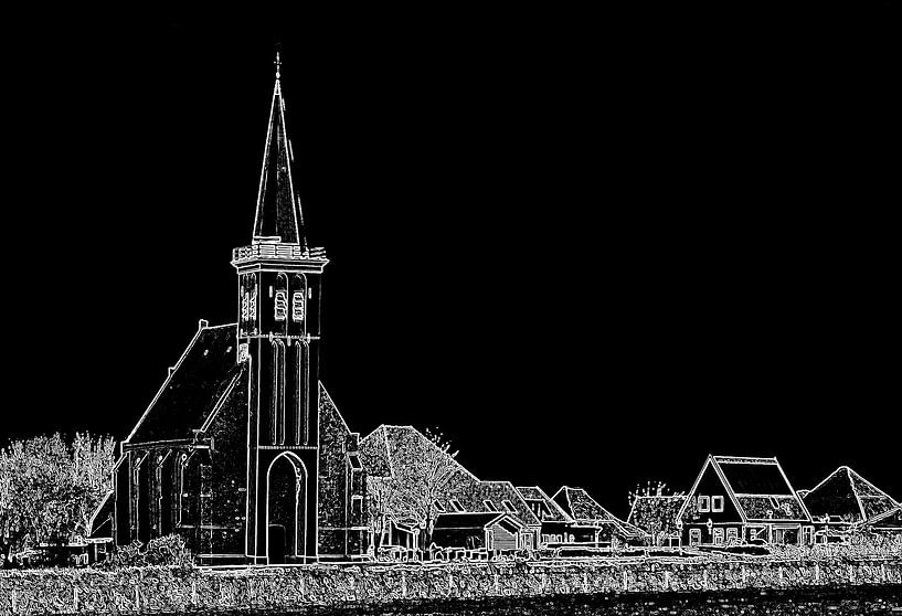 Hoornder church Texel by Jose Lok
