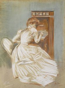 Paul César Helleu - Madame Helleu an ihren Sekretär