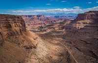 Shafertrail in Canyonlands Nationaal park Utah van Marja Spiering thumbnail