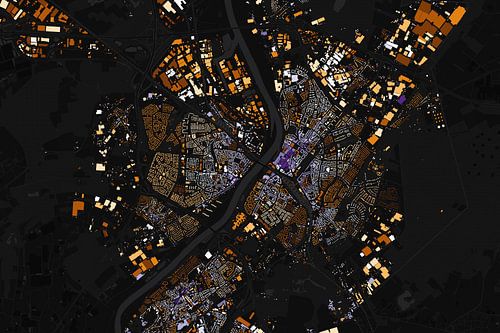 Kaart van Venlo abstract van Maps Are Art